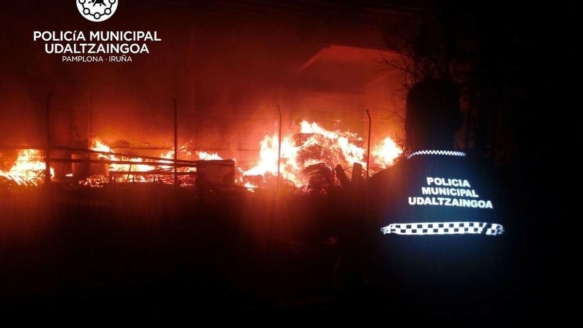 Una persona trasladada y un perro muerto en un incendio en Echavacoiz