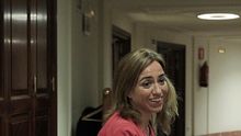 Carme Chacón, en los pasillos del Congreso de los Diputados