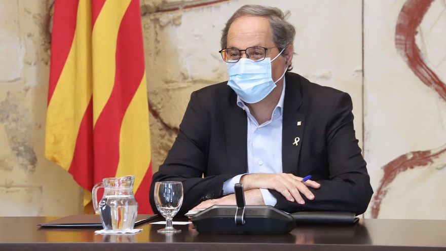 El presidente de la Generalitat Quim Torra, en el Consell Executiu