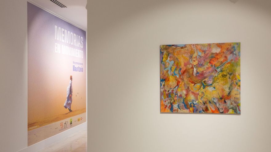 En primer plano, obra de Mamadou Anne