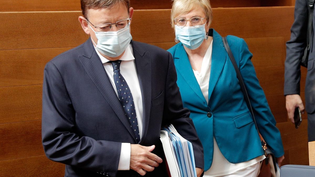 El presidente de la Generalitat, Ximo Puig y la consellera de Sanidad, Ana Barceló. EFE/Kai Försterling/Archivo