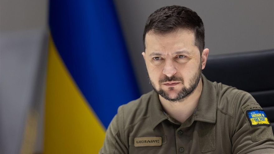 El presidente de Ucrania, Volodímir Zelenski, el pasado 2 de junio en su despacho en Kiev. EFE/EPA/UKRAINIAN PRESIDENTIAL PRESS SERVICE HANDOUT