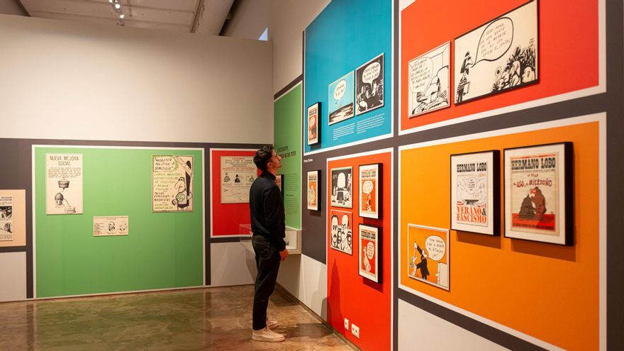 La exposición 'Hermano lobo (1972-1976). Un huevo duro para el Caudillo', en la Nau de la Universitat de València.