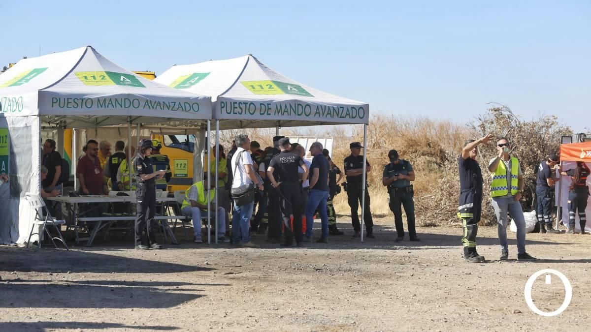 El Puesto de Mando Avanzado contra el incendio de Córdoba, en imágenes