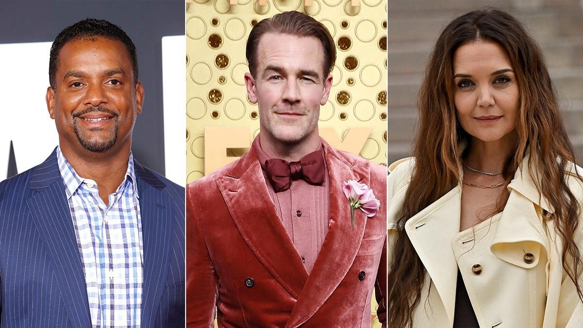 Alfonso Ribeiro, James Van Der Beek y Katie Holmes