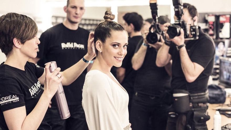 Imagen del backstage de los Goya. Fotos de Enrique Cidoncha