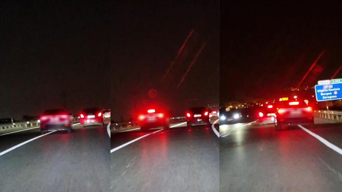 Conducción temeraria en la N-111: invade el carril contrario, rebasa la línea continua y circula por el arcén