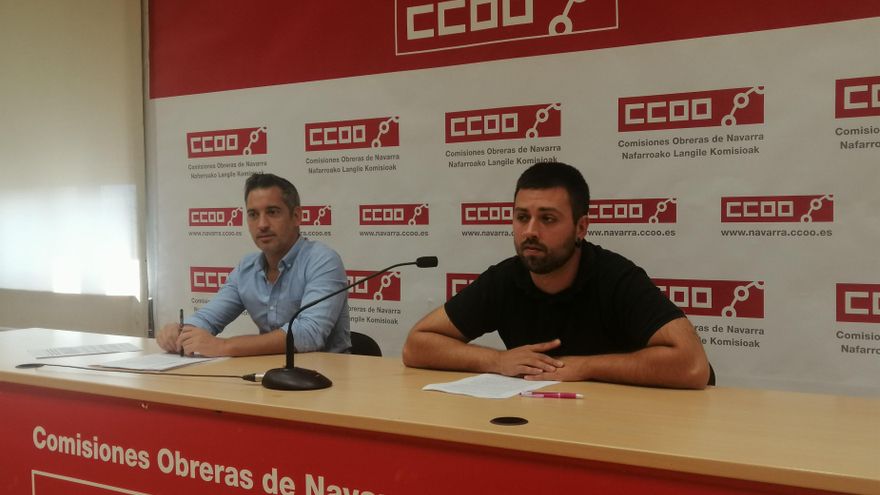 Joseba Eceolaza y Carlos de la Torre, de CCOO de Navarra