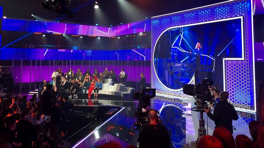 Los protagonistas de OT, durante el repaso de las actuaciones