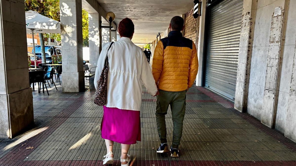 Eva y su marido en Logroño
