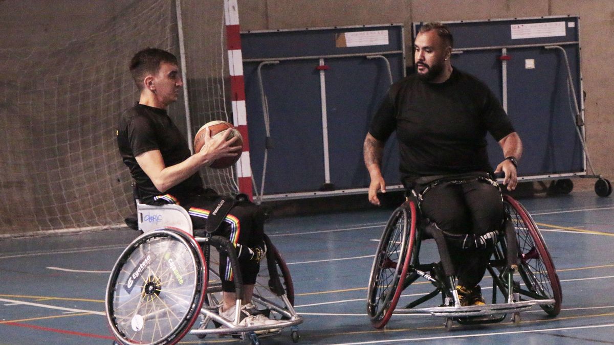 Alejandro Mendoza y Daniel Parra durante un entrenamiento.