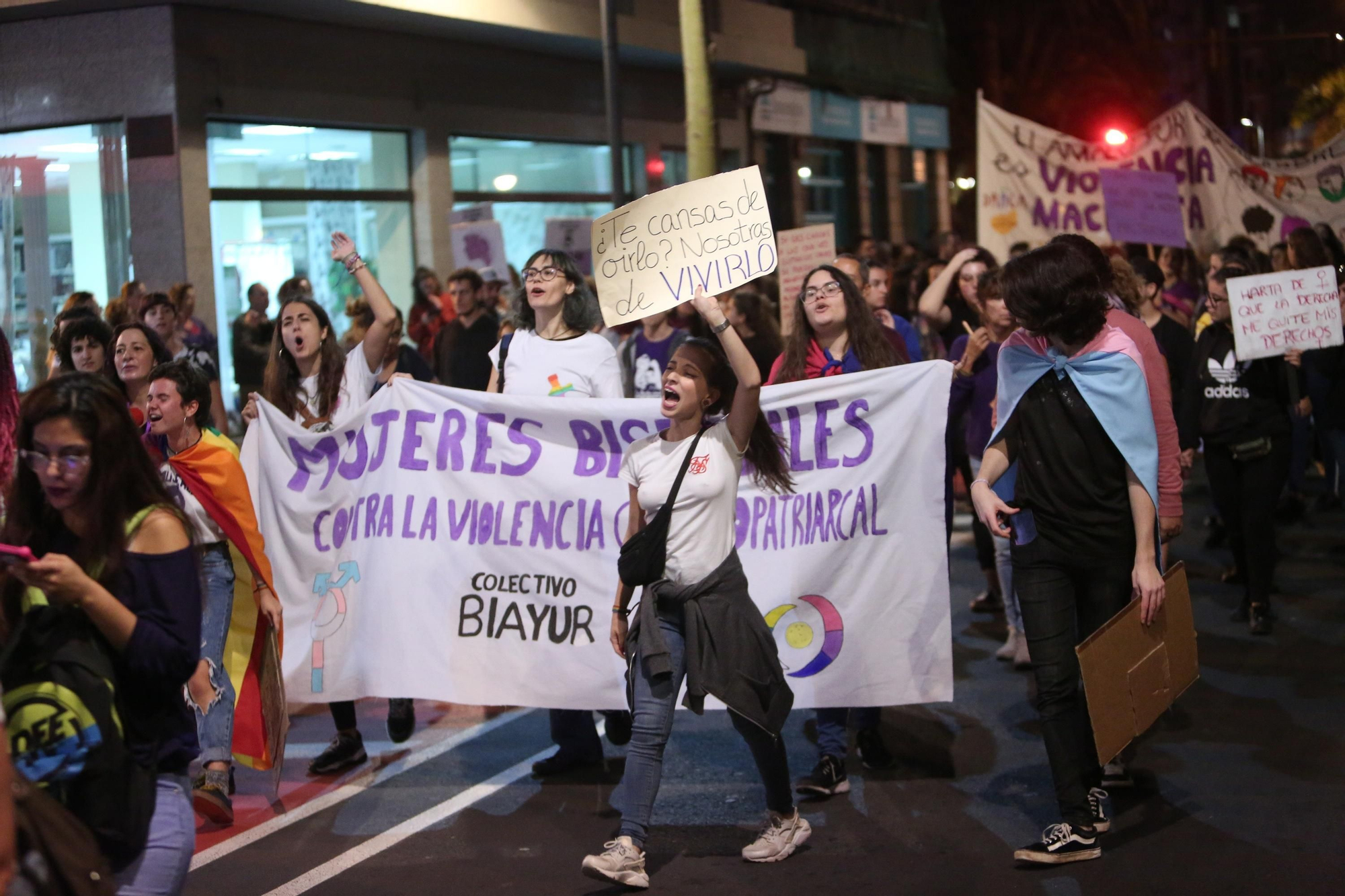 Movilización feminista en Las Palmas de Gran Canaria por el 25N. (Alejandro Ramos).