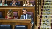 El líder del PP, Pablo Casado, en el Congreso de los Diputados.