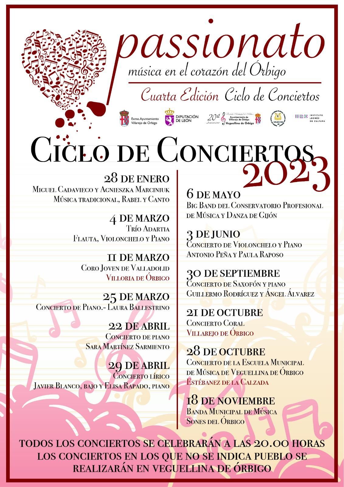 Cartel del ciclo de música en el Órbigo, Passionato.