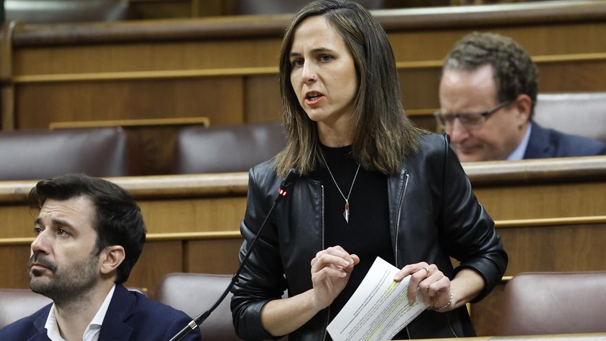 La portavoz de Podemos, Ione Belarra, en la sesión de control al Gobierno, el 28 de mayo de 2025