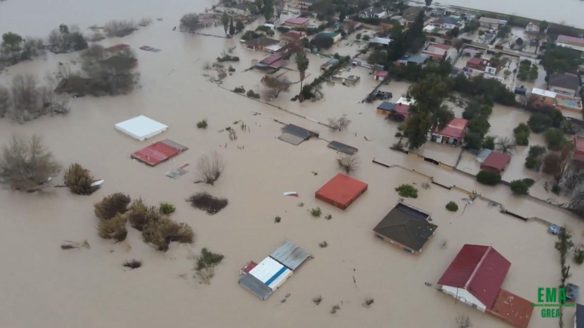 Imágenes aéreas de las parcelas afectadas por las inundaciones en Córdoba