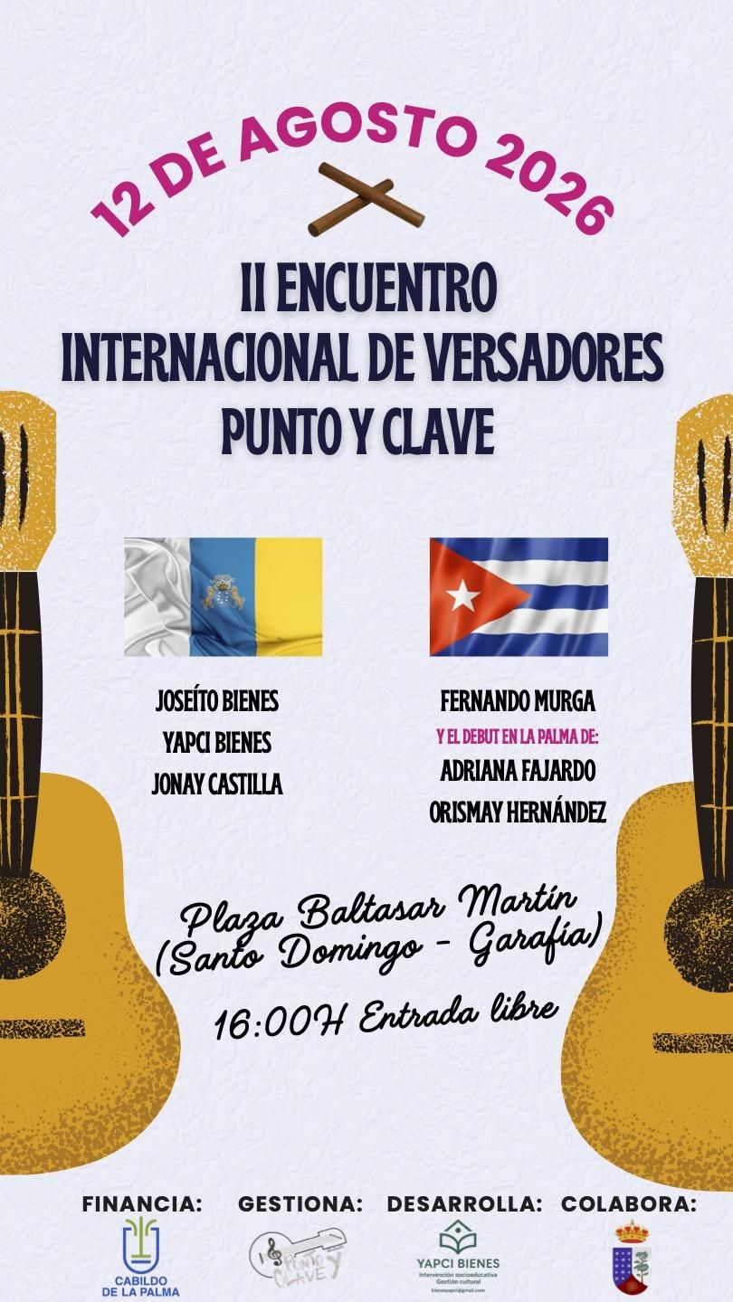 Cartel del II Encuentro Internacional de Versadores Punto y Clave.