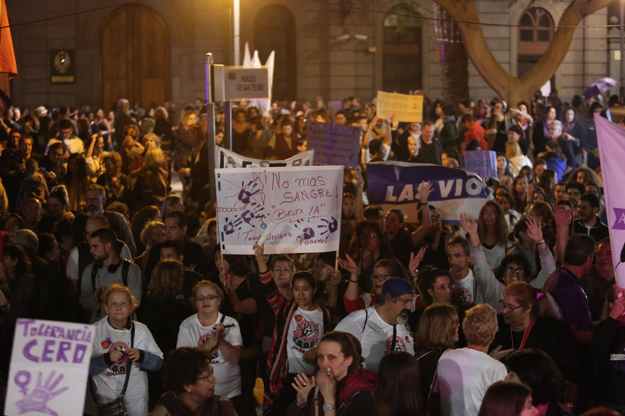 Movilización feminista en Las Palmas de Gran Canaria por el 25N. (Alejandro Ramos).
