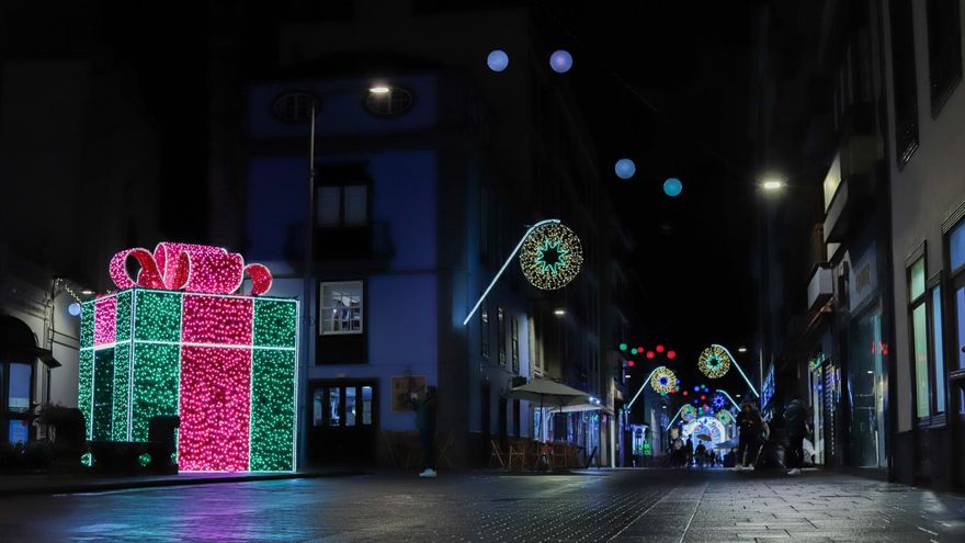 Vista del alumbrado en La Laguna