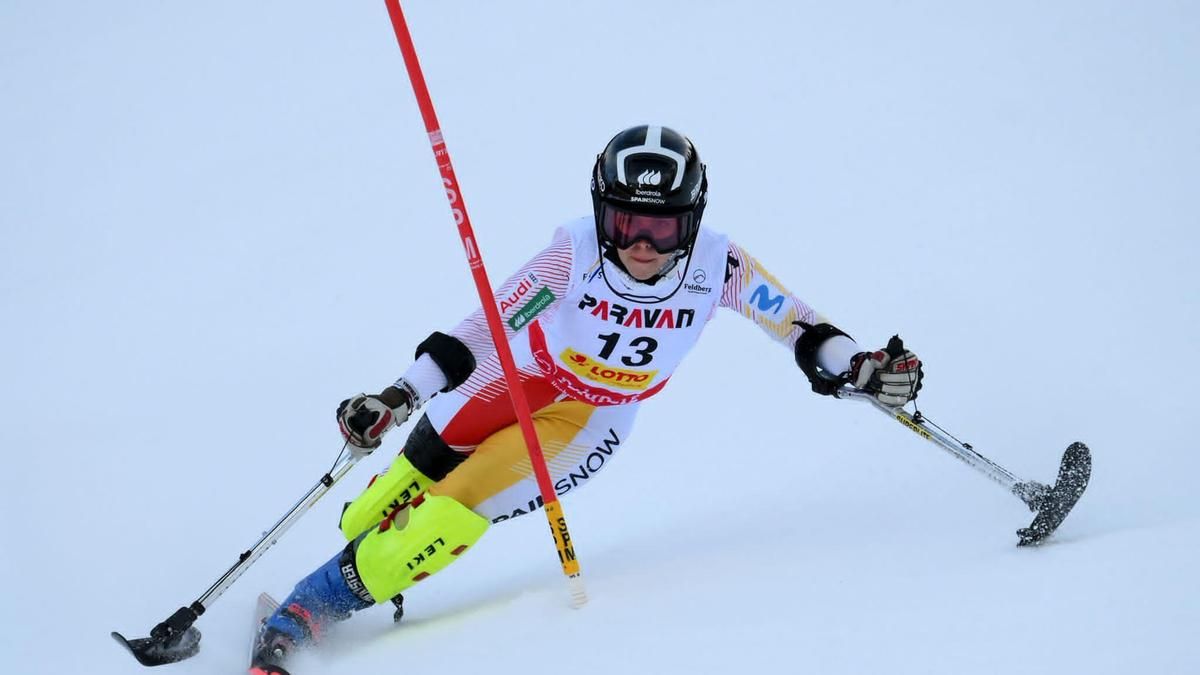 María Martín-Granizo, en una competición de esquí. 