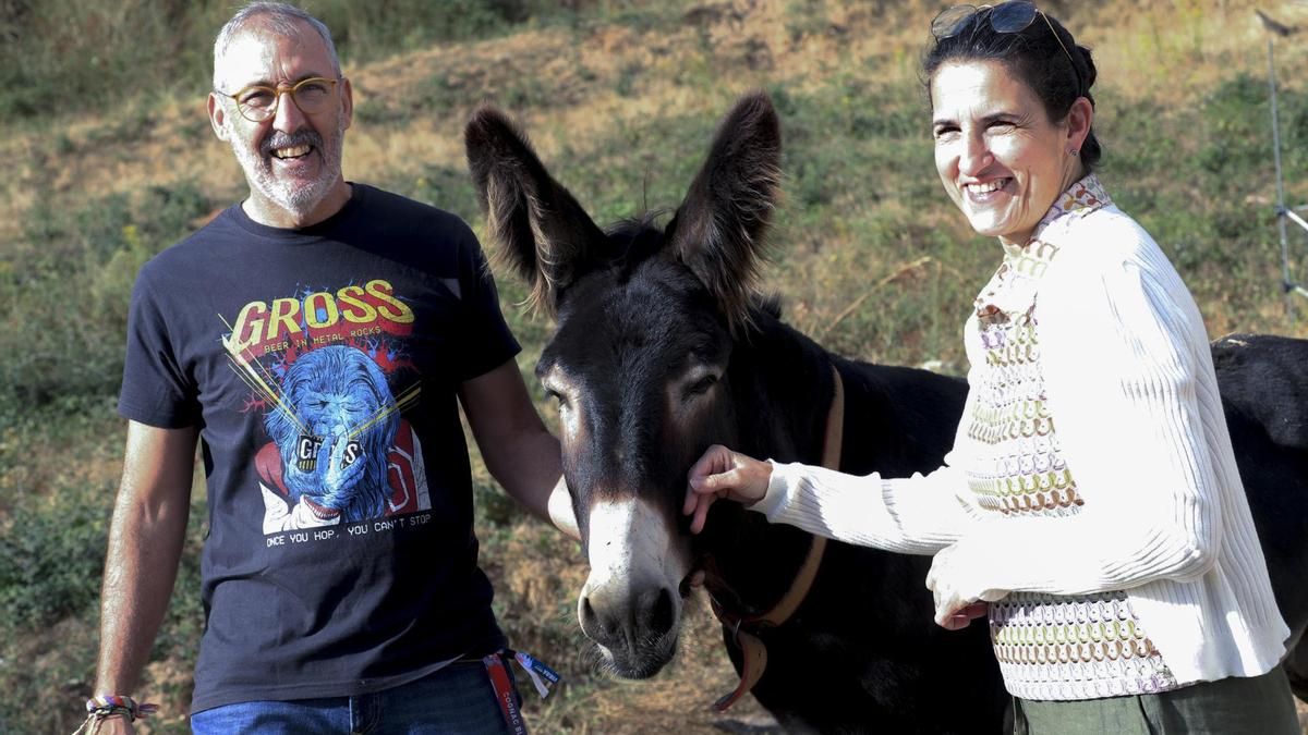 Risto, el burro que el pasado domingo alertó a los vecinos de Molinaseca de un incendio con sus rebuznos y su inquietud.