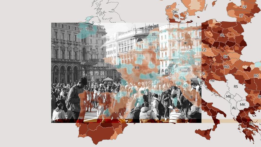 El mapa de la crisis demográfica europea: así sería la Europa sin inmigración que ansía la extrema derecha