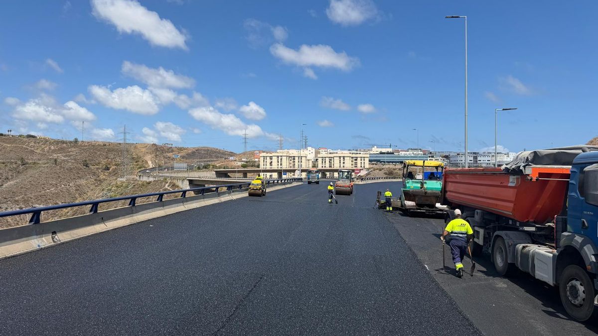 Reabre al completo la circunvalación de Las Palmas de Gran Canaria al culminar los trabajos 13 días antes de lo previsto
