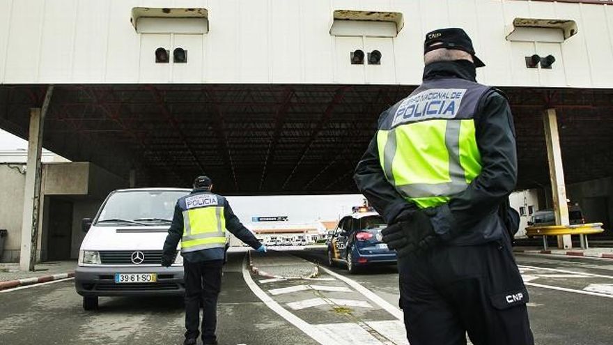 El paso fronterizo de Fuentes de Oñoro, en la provincia de Salamanca, con controles.