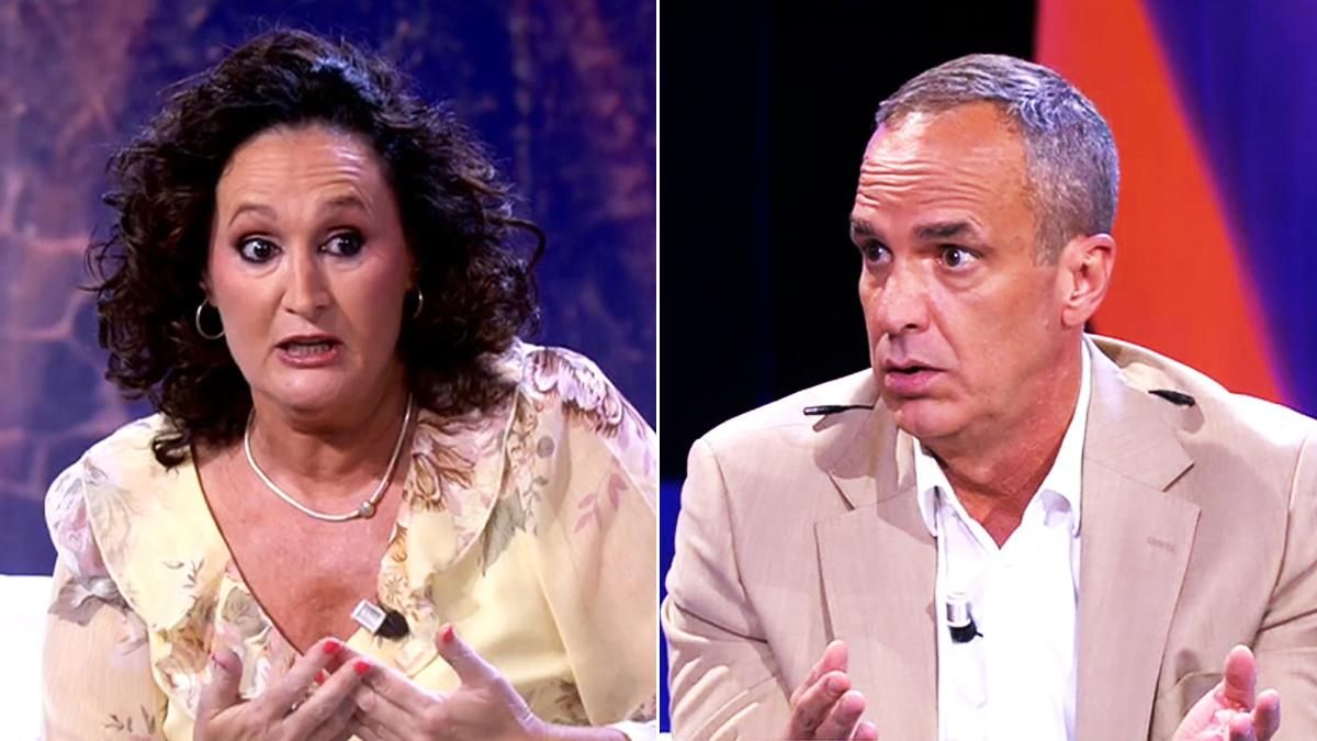 Dulce Delapiedra y Santi Acosta discuten en 'De Viernes'
