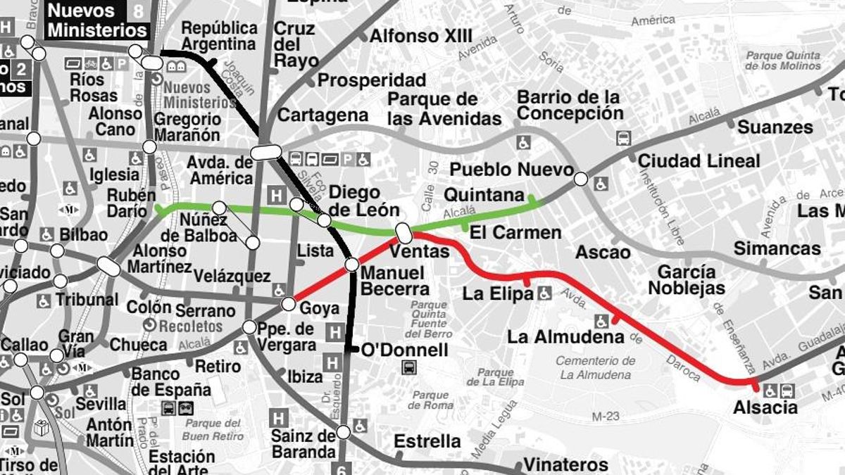 Mañana de caos en Metro de Madrid al cortar tres líneas centrales por un escape de gas en sus obras de Ventas