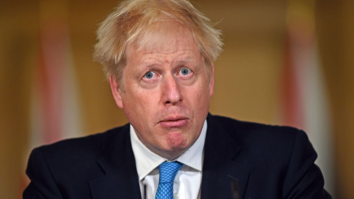 Prime Minister Boris Johnson during a media briefing in Downing Street, London, on coronavirus (COVID-19). 16/10/2020