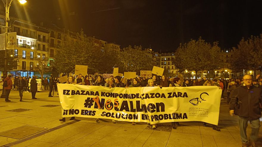Imagen de la manifestación del 25N en Pamplona.