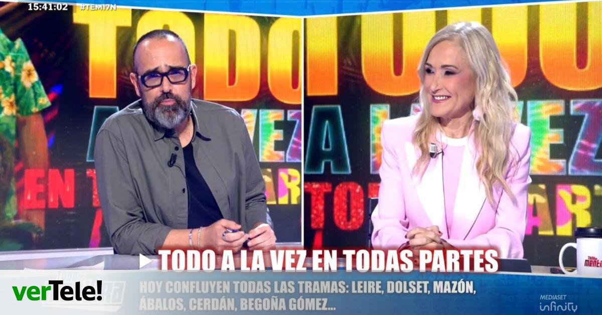 Cifuentes promociona 'Hasta el fin del mundo' de RTVE en Mediaset y cuestiona el montaje final ante la pregunta de Risto