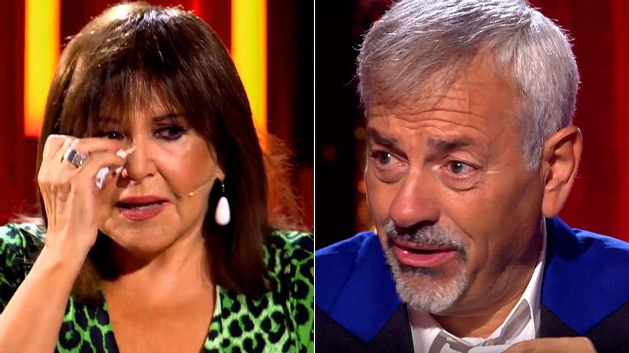 Carlos Sobera se rompió ante el testimonio de Loles León sobre su infancia: "Ahora soy yo el que está llorando"