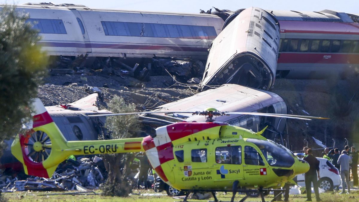 Los trenes siniestrados en Urda.