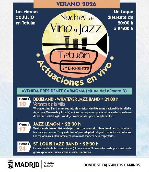 Cartel Noches de Vino y Jazz