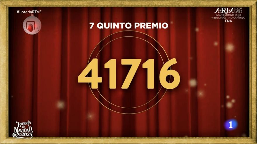 Otro quinto premio para el número 41716