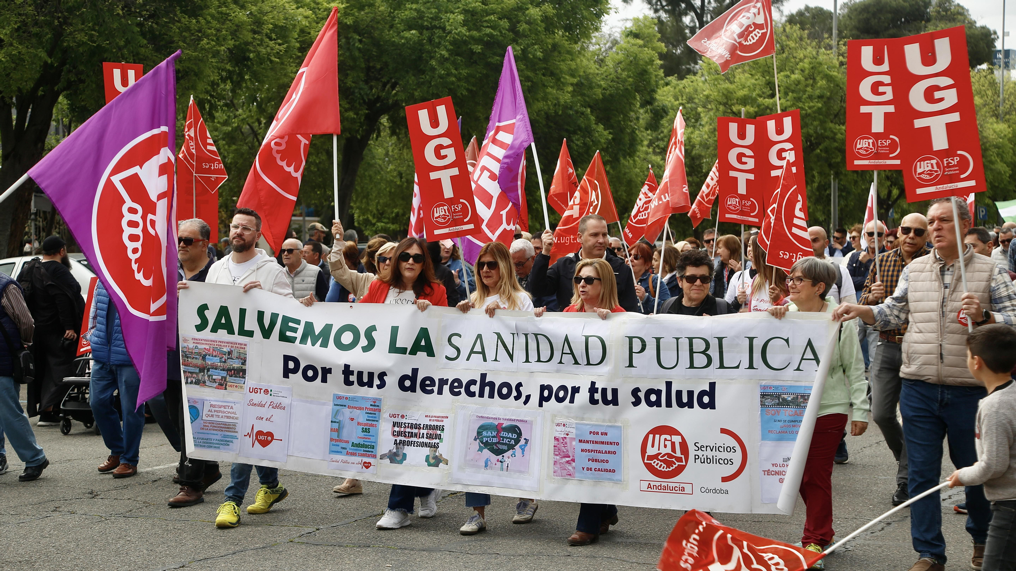 Manifestación de las Mareas Blancas por la sanidad pública