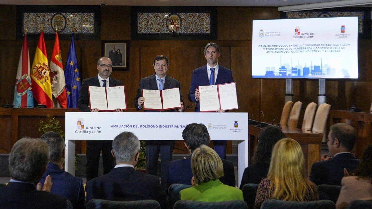 Mañueco avala el desarrollo de dos polígonos industriales en Ponferrada y Villablino