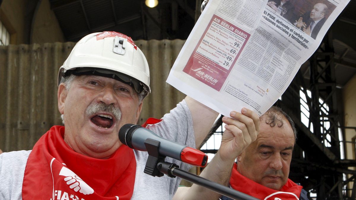José Ángel Fernández Villa durante una protesta en 2012. EFE