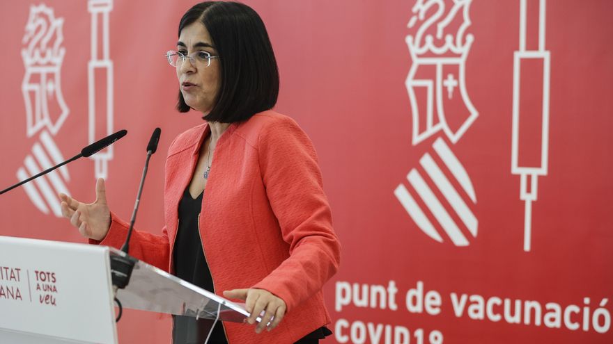 Carolina Darias en rueda de prensa en la Ciudad de las Artes y las Ciencias