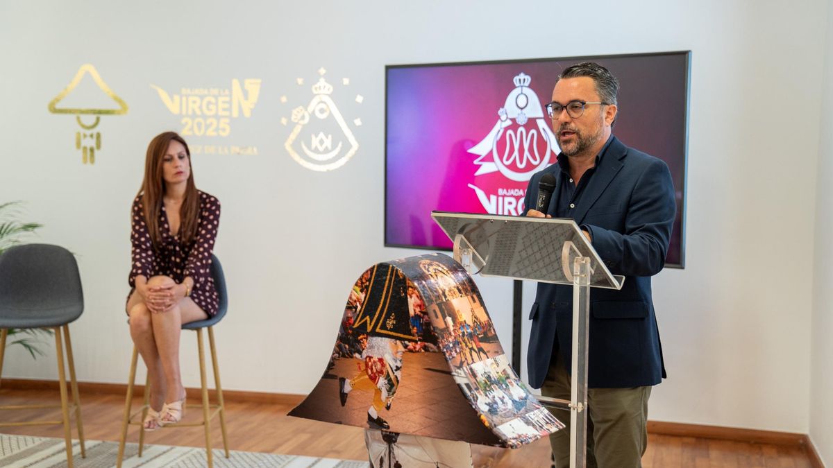 Rueda de prensa  del presidente del Consejo Rector del Organismo Autónomo Local (OAL) y alcalde de Santa Cruz de La Palma, Asier Antona, y la gerente del OAL, Candy Carreira, celebrada este martes.