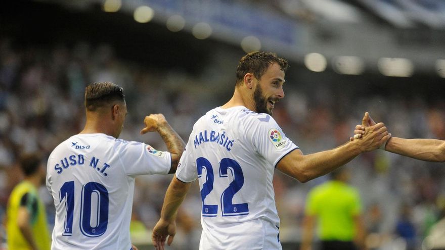 Malbasic celebra su gol al CD Numancia