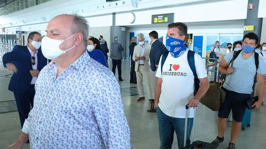 Llegada al aeropuerto de Fuerteventura de un vuelo procedente Alemania.