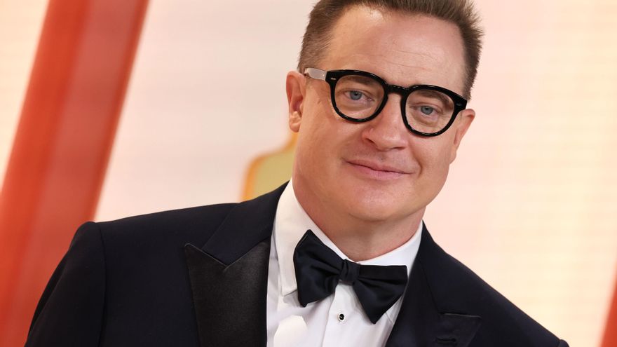 Brendan Fraser, en su llegada a los Premios Oscar 2023