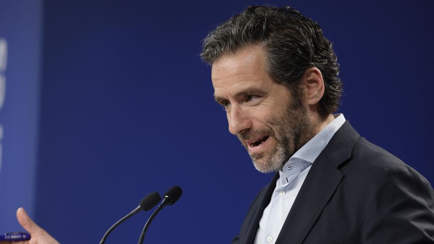 El portavoz del PP, Borja Sémper, durante una rueda de prensa en la sede del PP. EFE/ Zipi