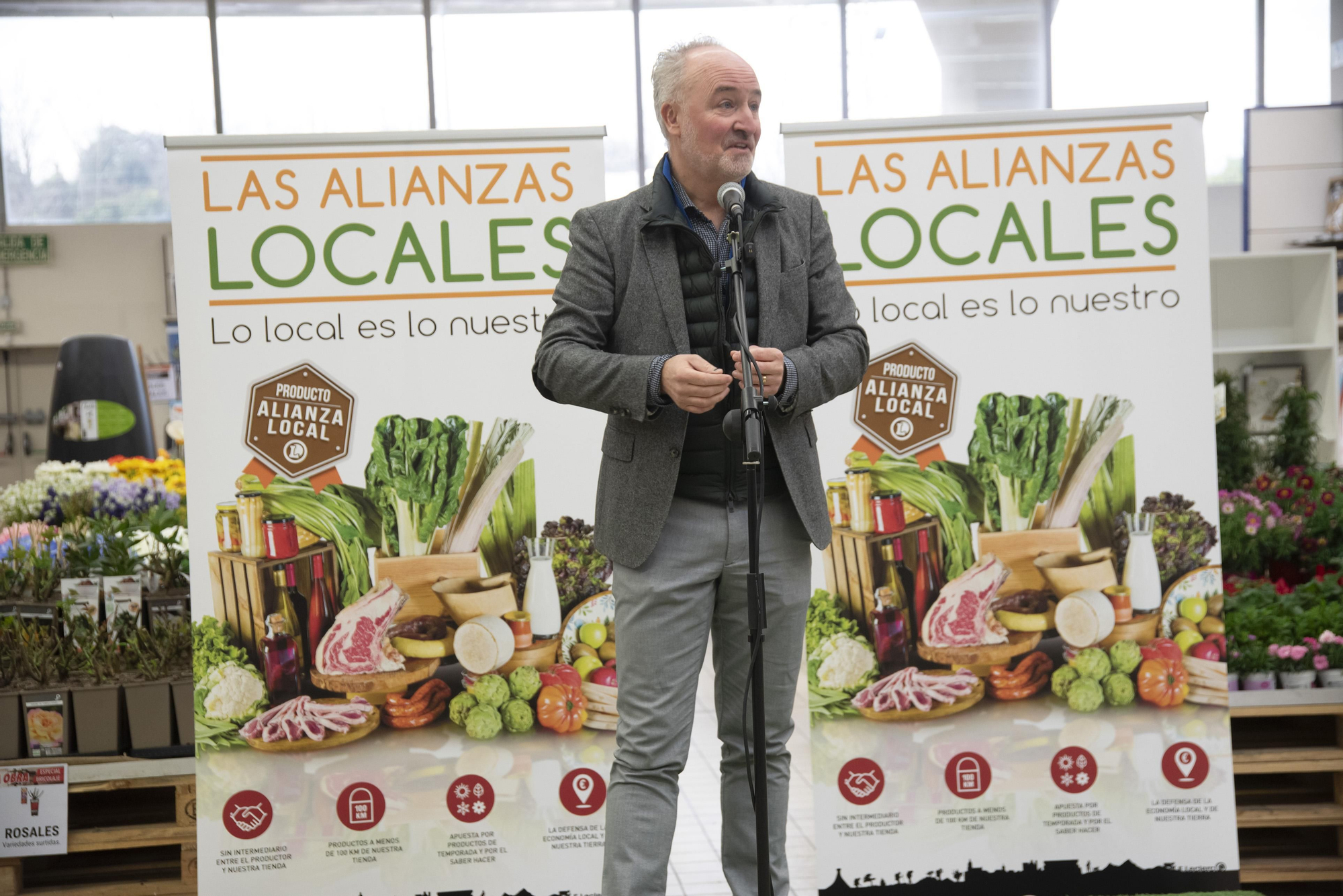 Philippe Gruau, consejero delegado de E.Leclerc Pamplona, en la presentación de la nueva edición de la campaña