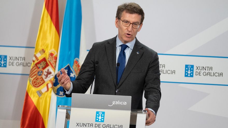Feijóo en rueda de prensa. Foto de archivo.