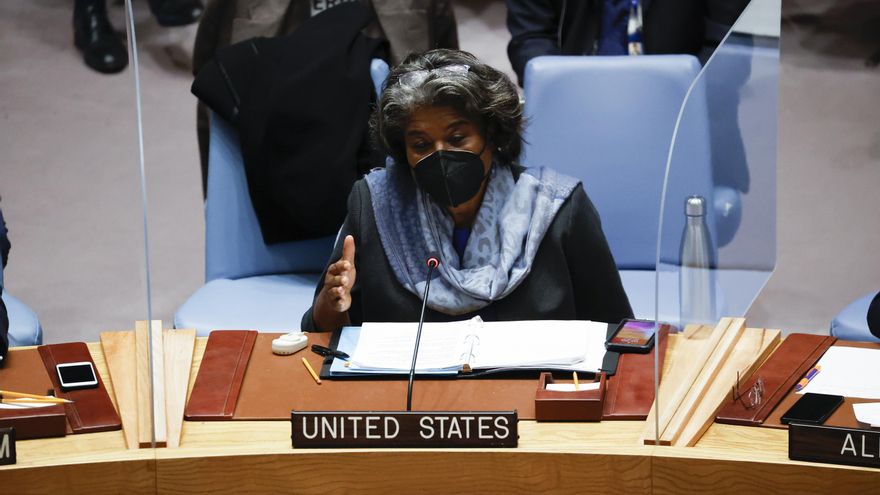 La embajadora de EE.UU. ante las Naciones Unidas, Linda Thomas-Greenfield, en una fotografía de archivo. EFE/Jason Szenes