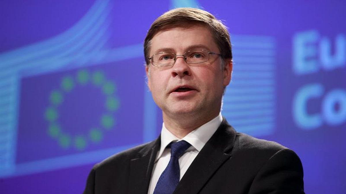 El vicepresidente de la Comisión Europea (CE) para el Euro, Valdis Dombrovskis